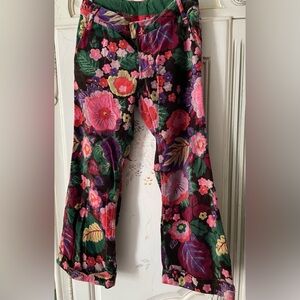 Oilily Multicolor Floral Patterned Velvet Pants